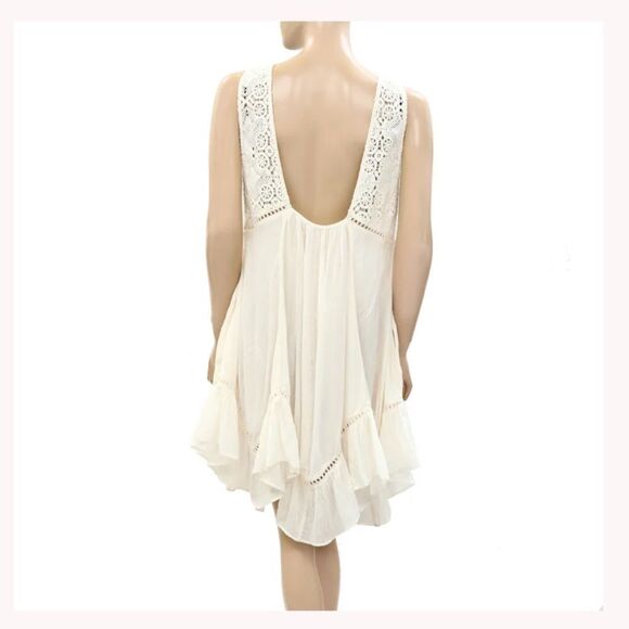 Free People FREE-EST FREYA White Crochet Mini Dress Size S - Picture 4 of 9